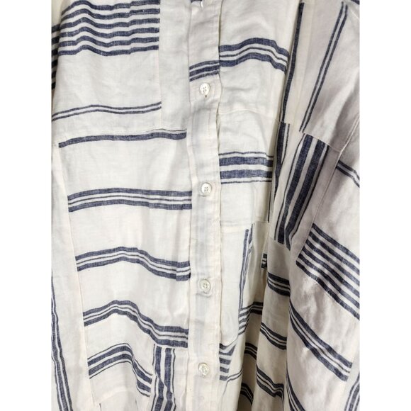 POLO Ralph Lauren Womens Linen Maxi Skirt Striped Old Money Nautical 10 - Picture 3 of 6